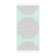 Boho Beach Cloth decorated with Mandala Art - Original Fine Art Hand - Drawn - Aquamarine - Blululi