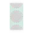 Boho Beach Cloth decorated with Mandala Art - Original Fine Art Hand - Drawn - Aquamarine - Blululi