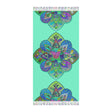 Boho Beach Cloth decorated with Mandala Art - Original Fine Art Hand - Drawn - Aquamarine - Blululi