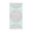 Boho Beach Cloth decorated with Mandala Art - Original Fine Art Hand - Drawn - Aquamarine - Blululi