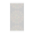 Boho Beach Cloth decorated with Mandala Art - Original Fine Art Hand - Drawn - Dark Charcoal Blue - Blululi