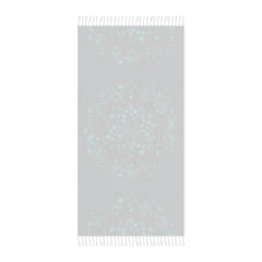 Boho Beach Cloth decorated with Mandala Art - Original Fine Art Hand - Drawn - Petroleum Green - Blululi