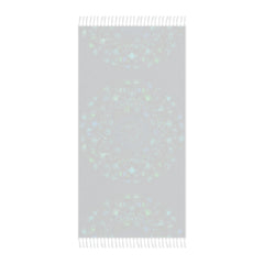 Boho Beach Cloth decorated with Mandala Art - Original Fine Art Hand - Drawn - Petroleum Green - Blululi