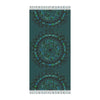 Boho Beach Cloth decorated with Mandala Art - Original Fine Art Hand - Drawn - Petroleum Green - Blululi