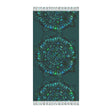 Boho Beach Cloth decorated with Mandala Art - Original Fine Art Hand - Drawn - Petroleum Green - Blululi