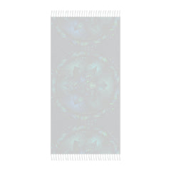 Boho Beach Cloth decorated with Mandala Art - Original Fine Art Hand - Drawn - Petroleum Green - Blululi