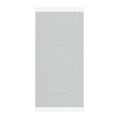 Boho Beach Cloth decorated with Mandala Art - Original Fine Art Hand - Drawn - Petroleum Green - Blululi