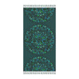 Boho Beach Cloth decorated with Mandala Art - Original Fine Art Hand - Drawn - Petroleum Green - Blululi