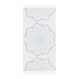 Boho Beach Cloth decorated with Mandala Art - Steel Blue - Original Fine Art Hand - Drawn - White - Blululi