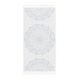 Boho Beach Cloth decorated with Mandala Art - Steel Blue - Original Fine Art Hand - Drawn - White - Blululi