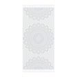Boho Beach Cloth decorated with Mandala Art - Steel Blue - Original Fine Art Hand - Drawn - White - Blululi