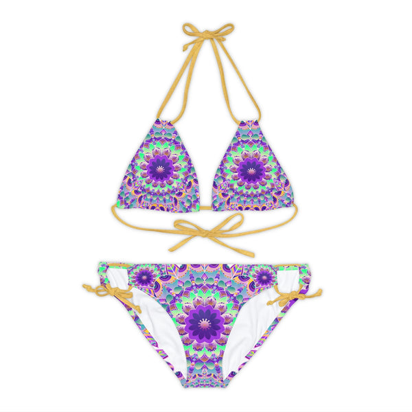 Boho Mandala Bikini Set - Hand Drawn Art All Over Prints - Blululi