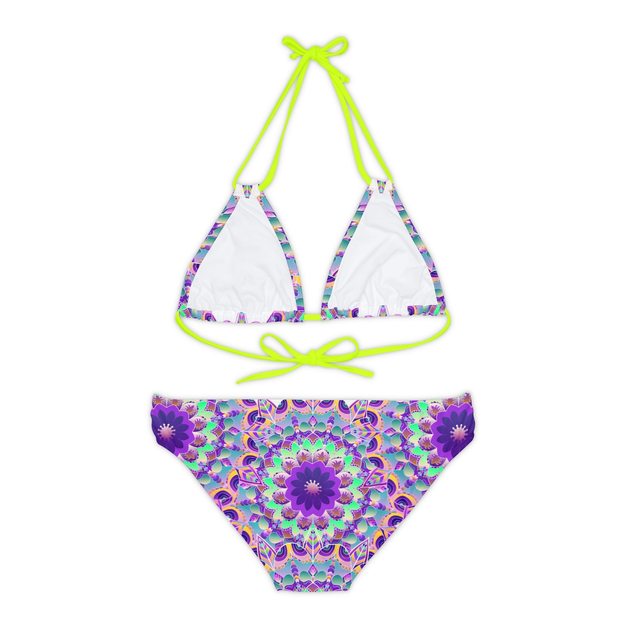 Boho Mandala Bikini Set - Hand Drawn Art All Over Prints - Blululi