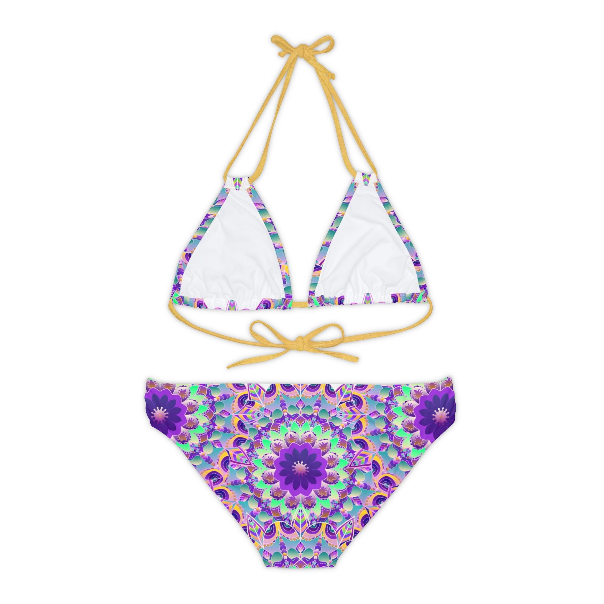 Boho Mandala Bikini Set - Hand Drawn Art All Over Prints - Blululi