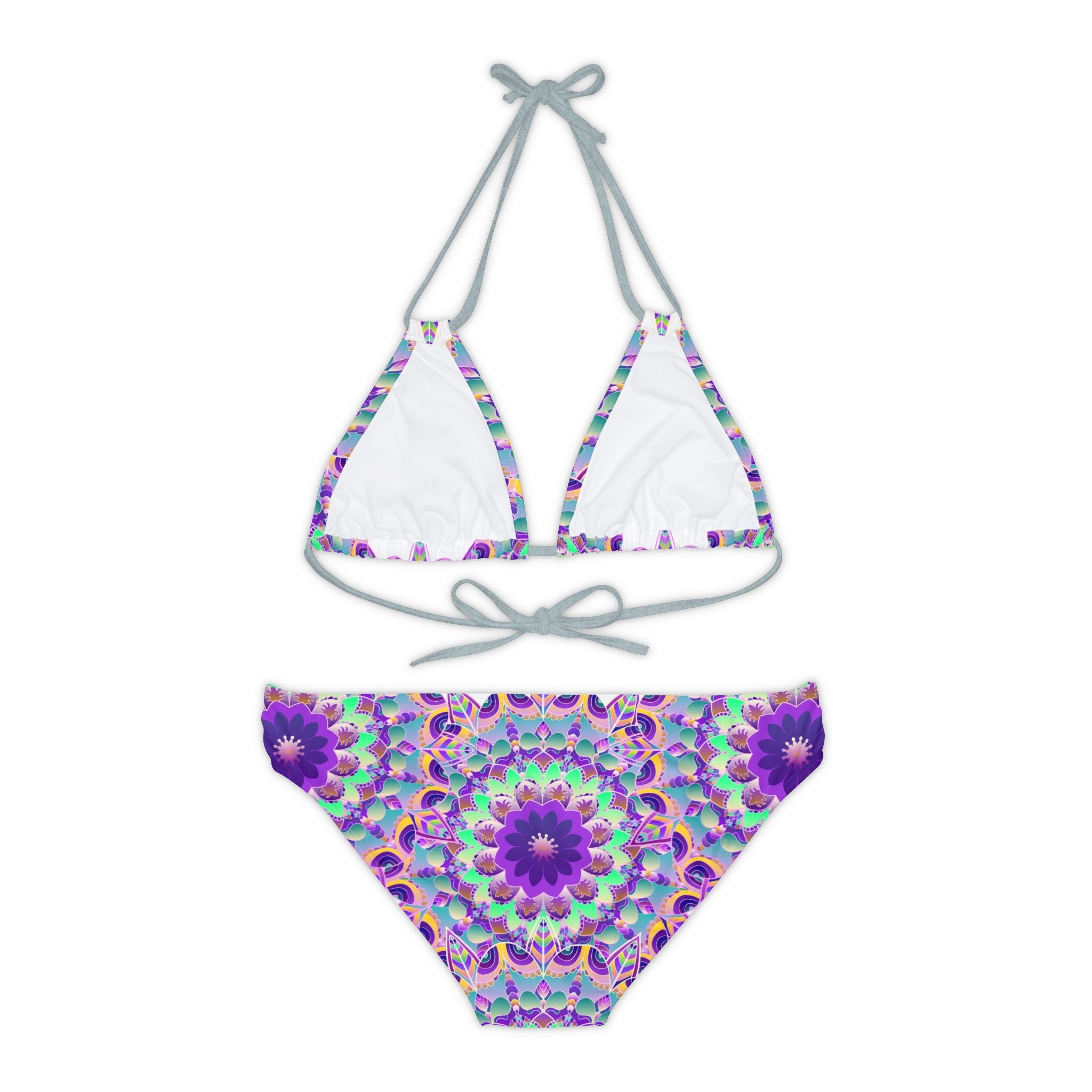 Boho Mandala Bikini Set - Hand Drawn Art All Over Prints - Blululi