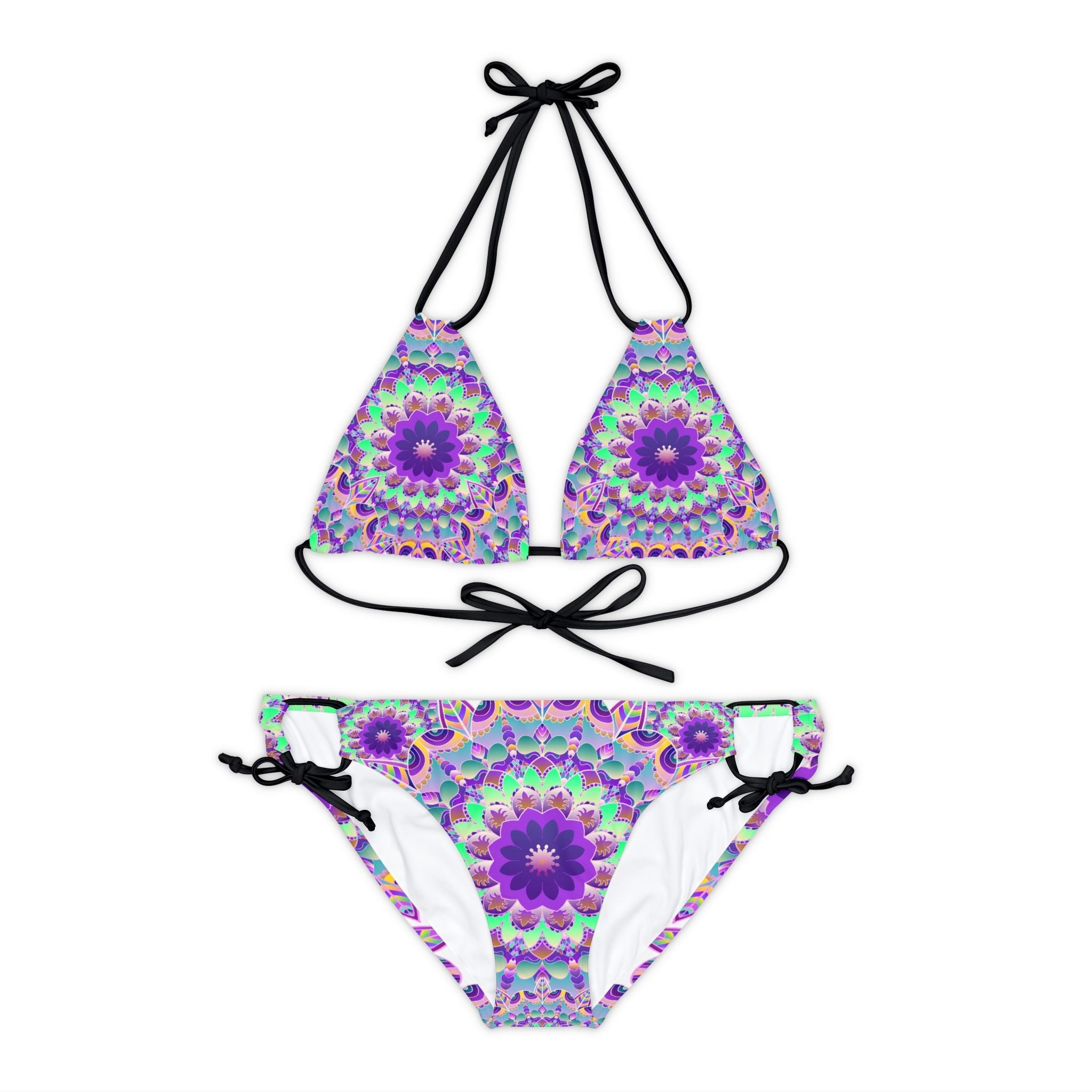 Boho Mandala Bikini Set - Hand Drawn Art All Over Prints - Blululi