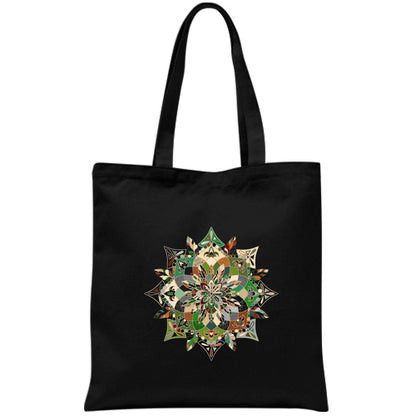 Borsa - Cotton Bag with Hand - Drawn Mandala Art Borsa - Blululi