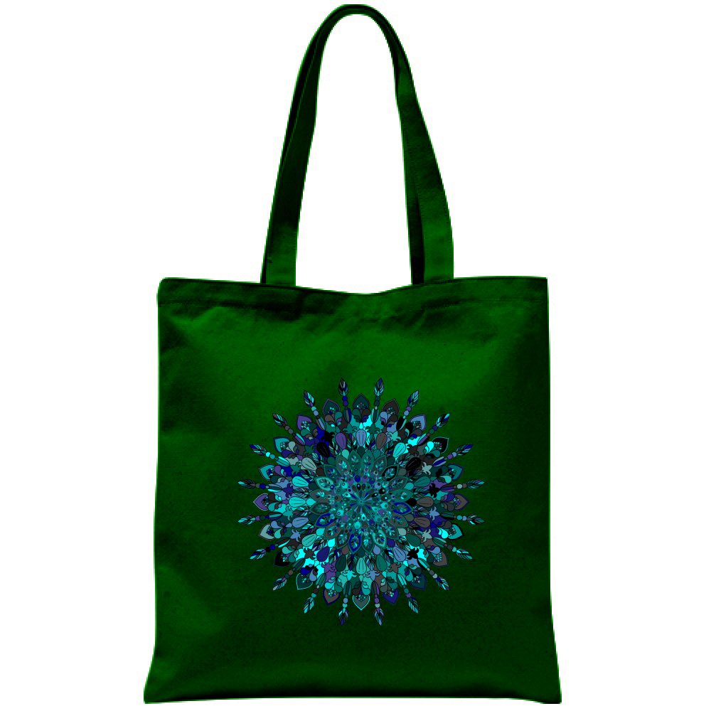 Borsa Cotton Bag with Hand - Drawn Mandala Art Borsa - Blululi