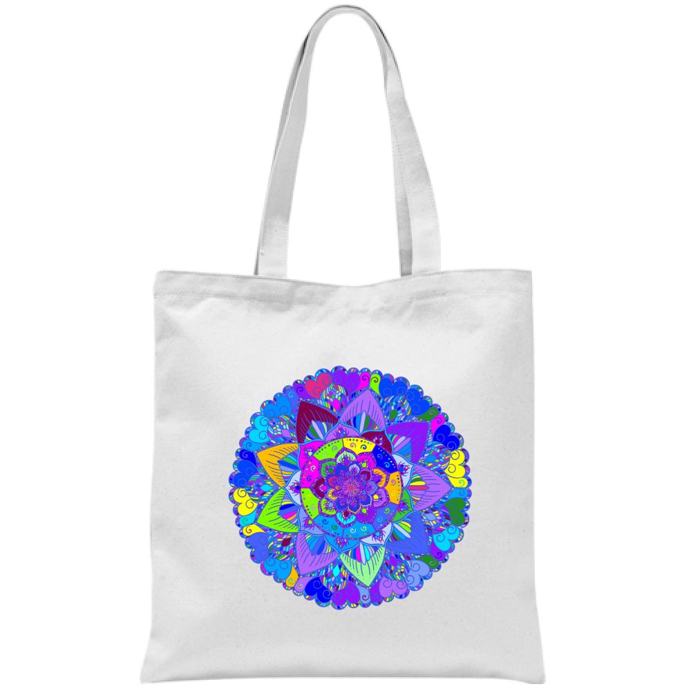 Borsa - Cotton Bag with Hand - Drawn Mandala Art Borsa - Blululi