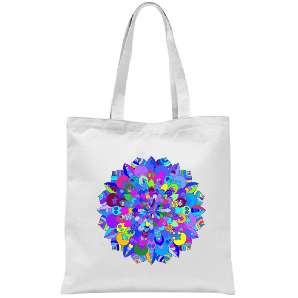 Borsa - Cotton Bag with Hand - Drawn Mandala Art Borsa - Blululi