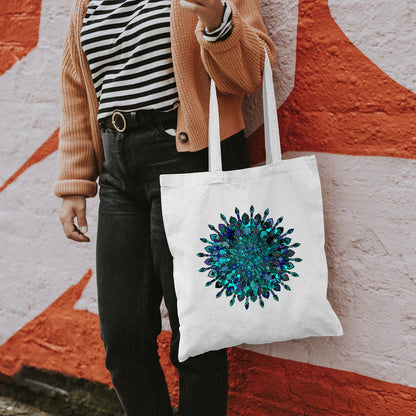 Borsa Cotton Bag with Hand - Drawn Mandala Art Borsa - Blululi