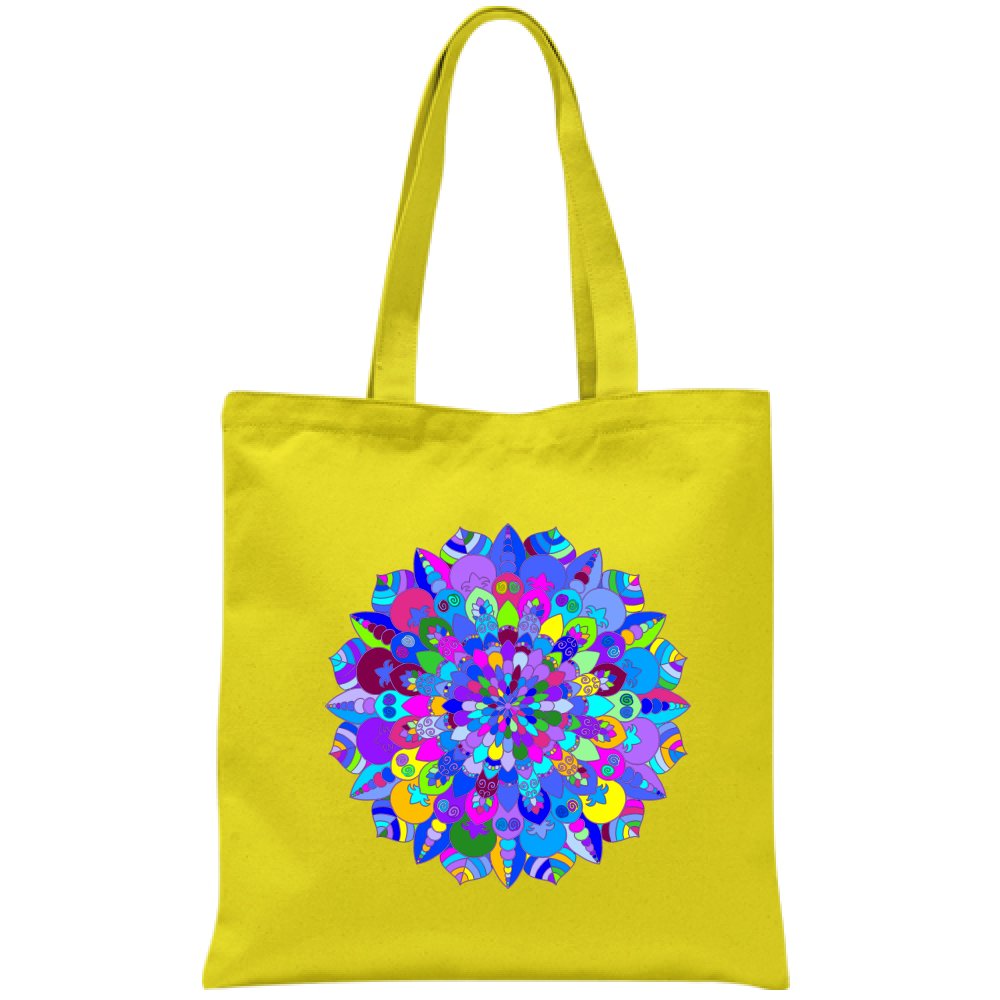 Borsa - Cotton Bag with Hand - Drawn Mandala Art Borsa - Blululi