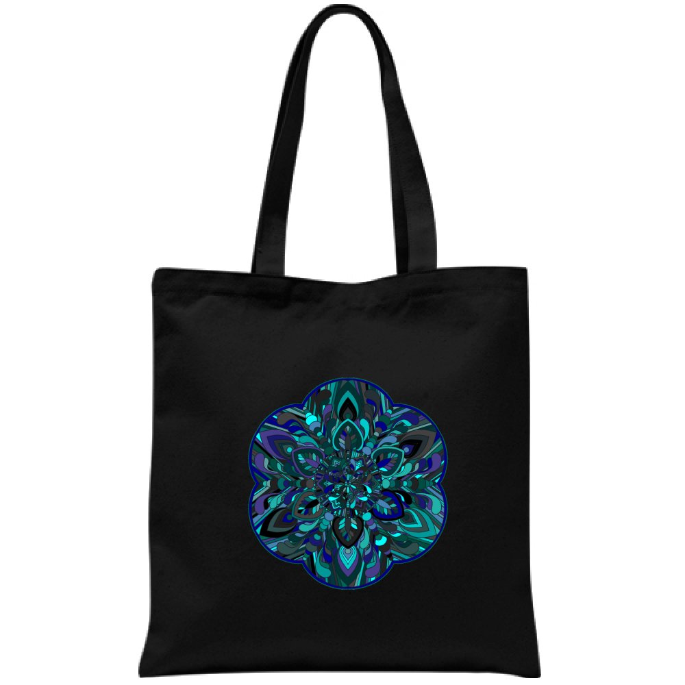 Borsa - Cotton Bag with Hand - Drawn Mandala Art Borsa - Blululi