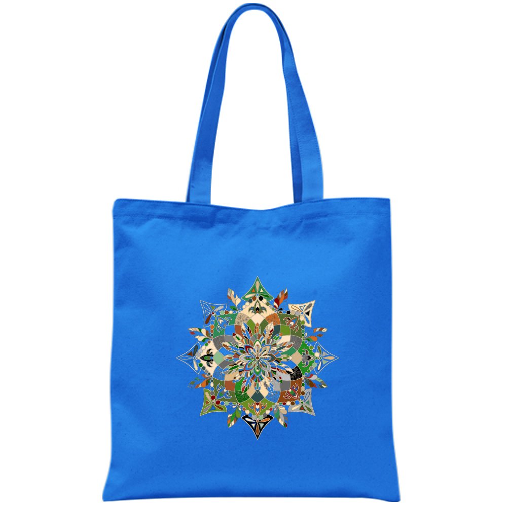 Borsa - Cotton Bag with Hand - Drawn Mandala Art Borsa - Blululi