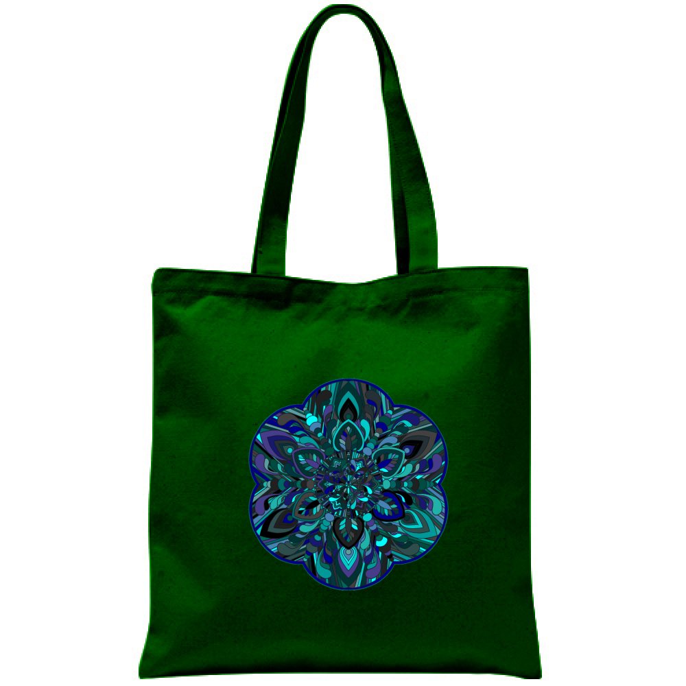 Borsa - Cotton Bag with Hand - Drawn Mandala Art Borsa - Blululi