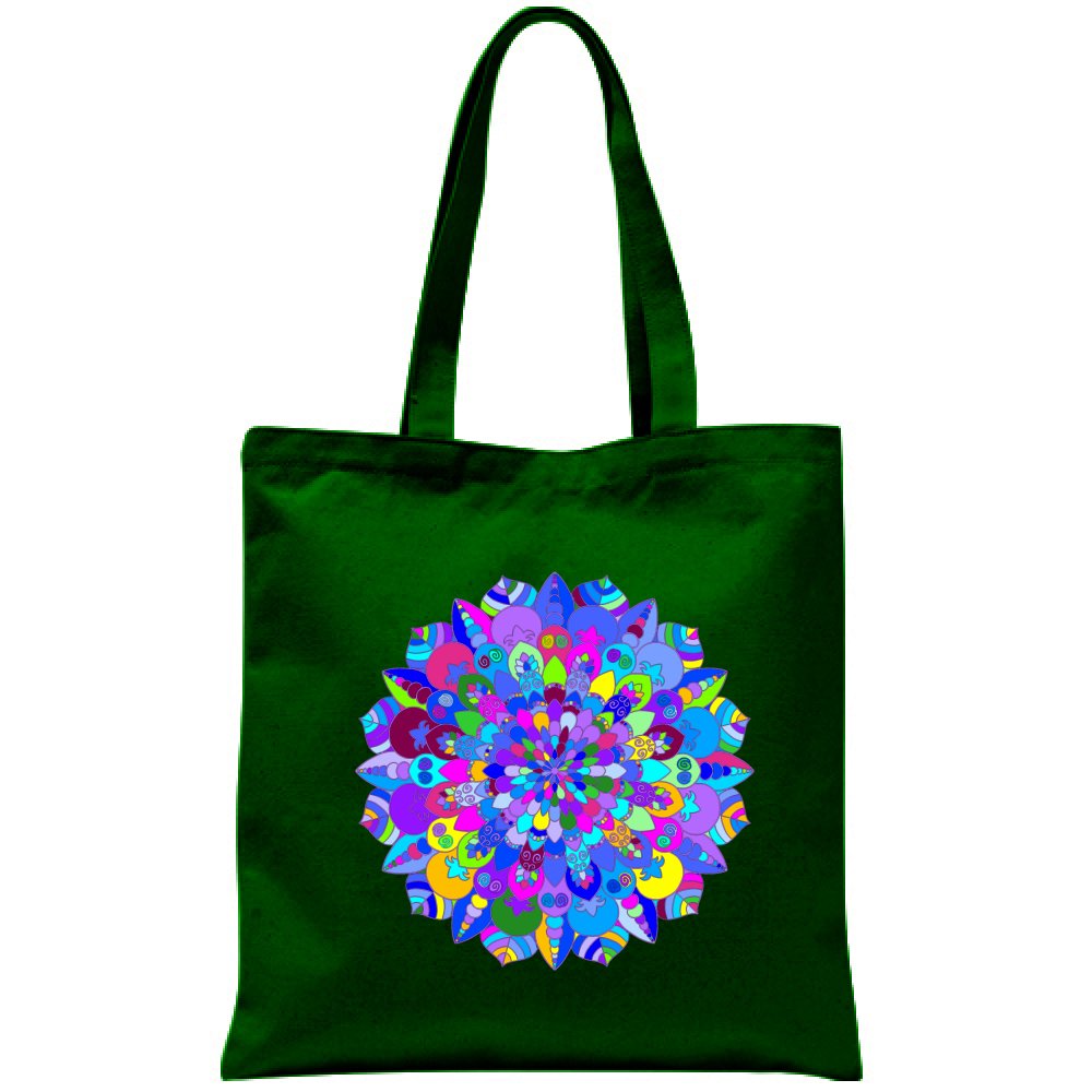 Borsa - Cotton Bag with Hand - Drawn Mandala Art Borsa - Blululi