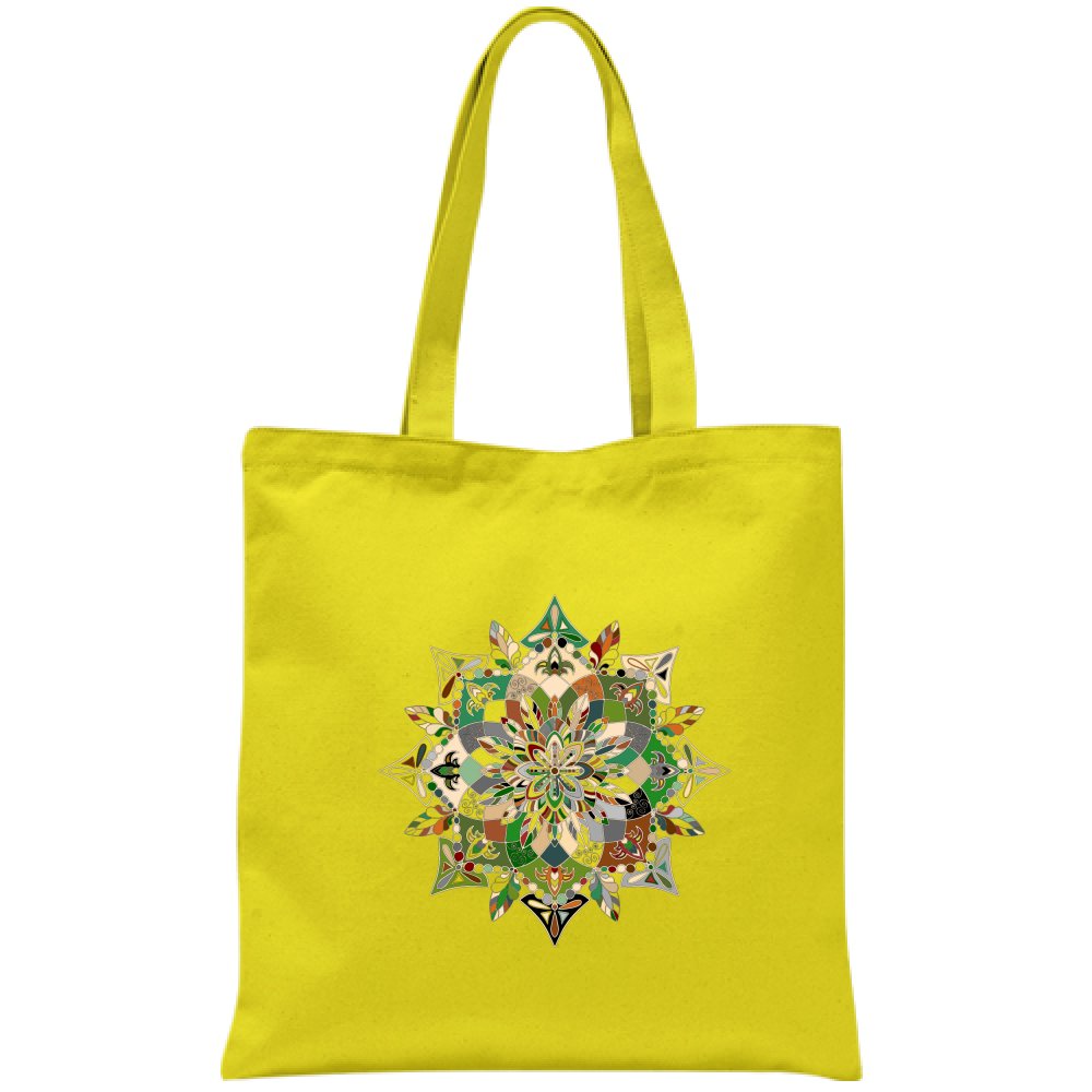 Borsa - Cotton Bag with Hand - Drawn Mandala Art Borsa - Blululi