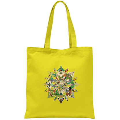 Borsa - Cotton Bag with Hand - Drawn Mandala Art Borsa - Blululi