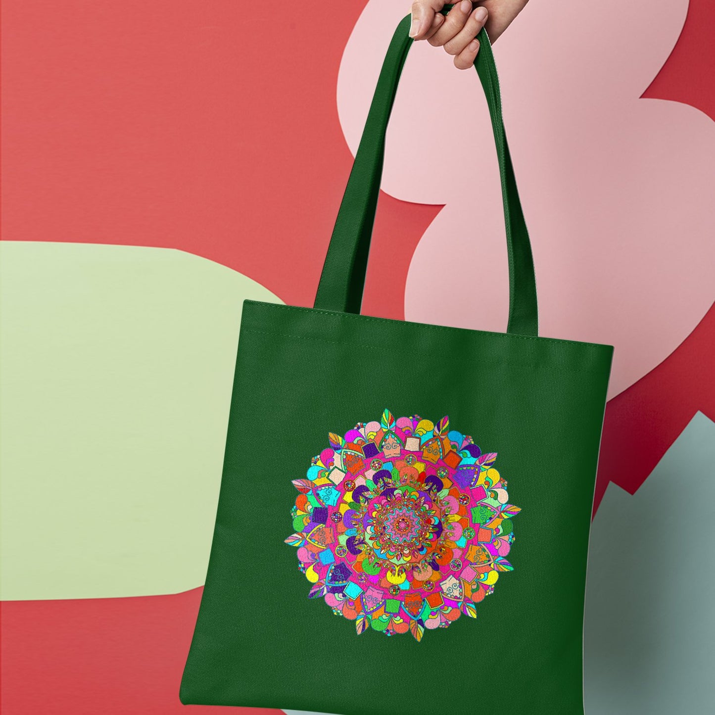 Borsa - Cotton Bag with Hand - Drawn Mandala Art Borsa - Blululi