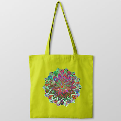 Borsa - Cotton Bag with Hand - Drawn Mandala Art Borsa - Blululi