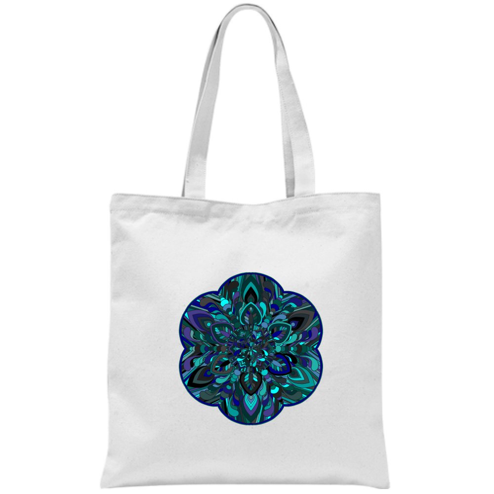 Borsa - Cotton Bag with Hand - Drawn Mandala Art Borsa - Blululi