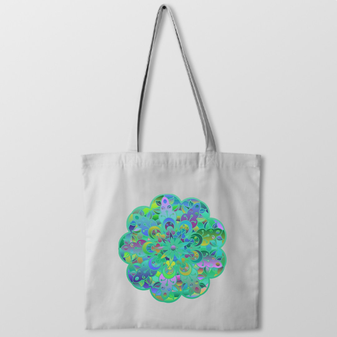 Borsa - Cotton Bag with Hand - Drawn Mandala Art Borsa - Blululi