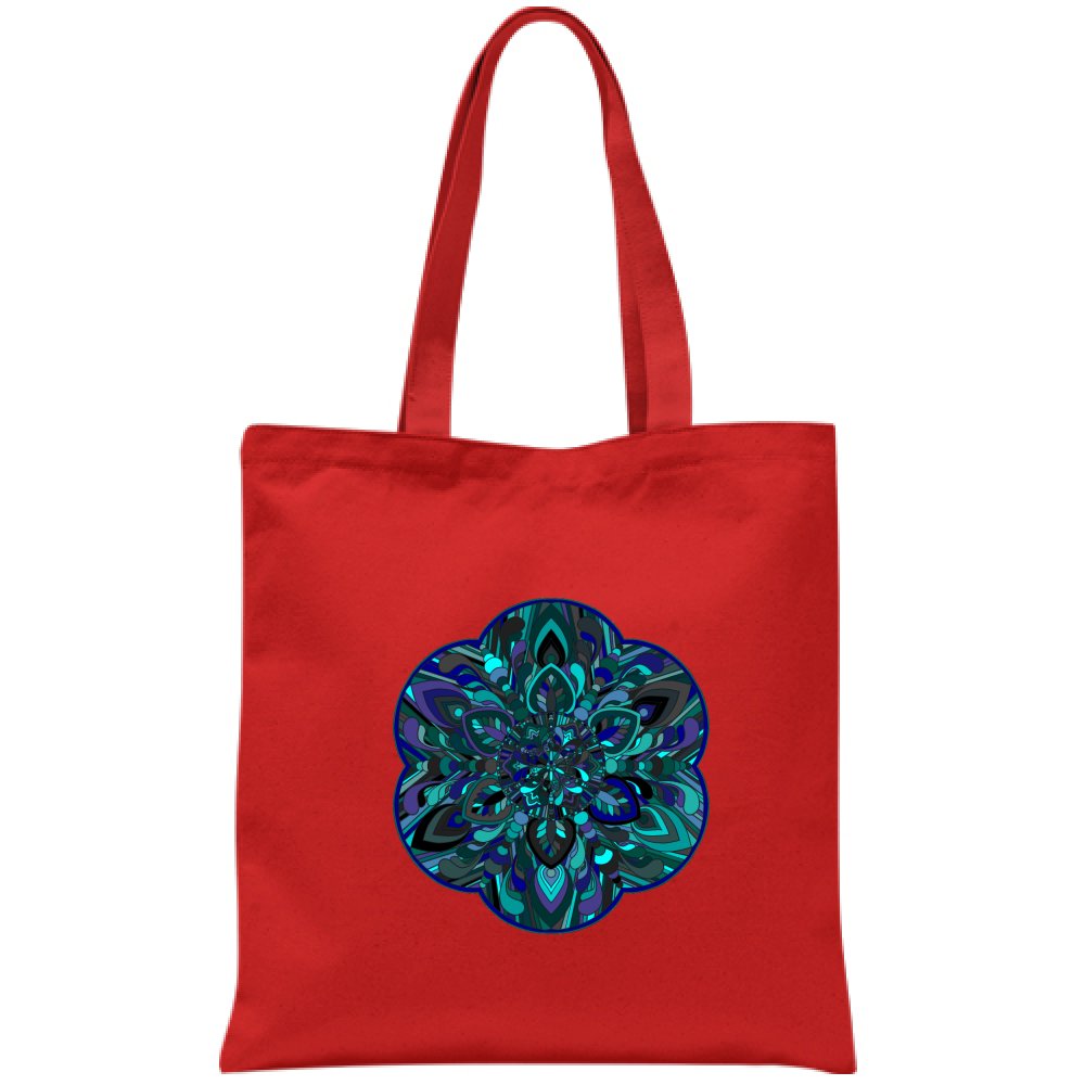 Borsa - Cotton Bag with Hand - Drawn Mandala Art Borsa - Blululi