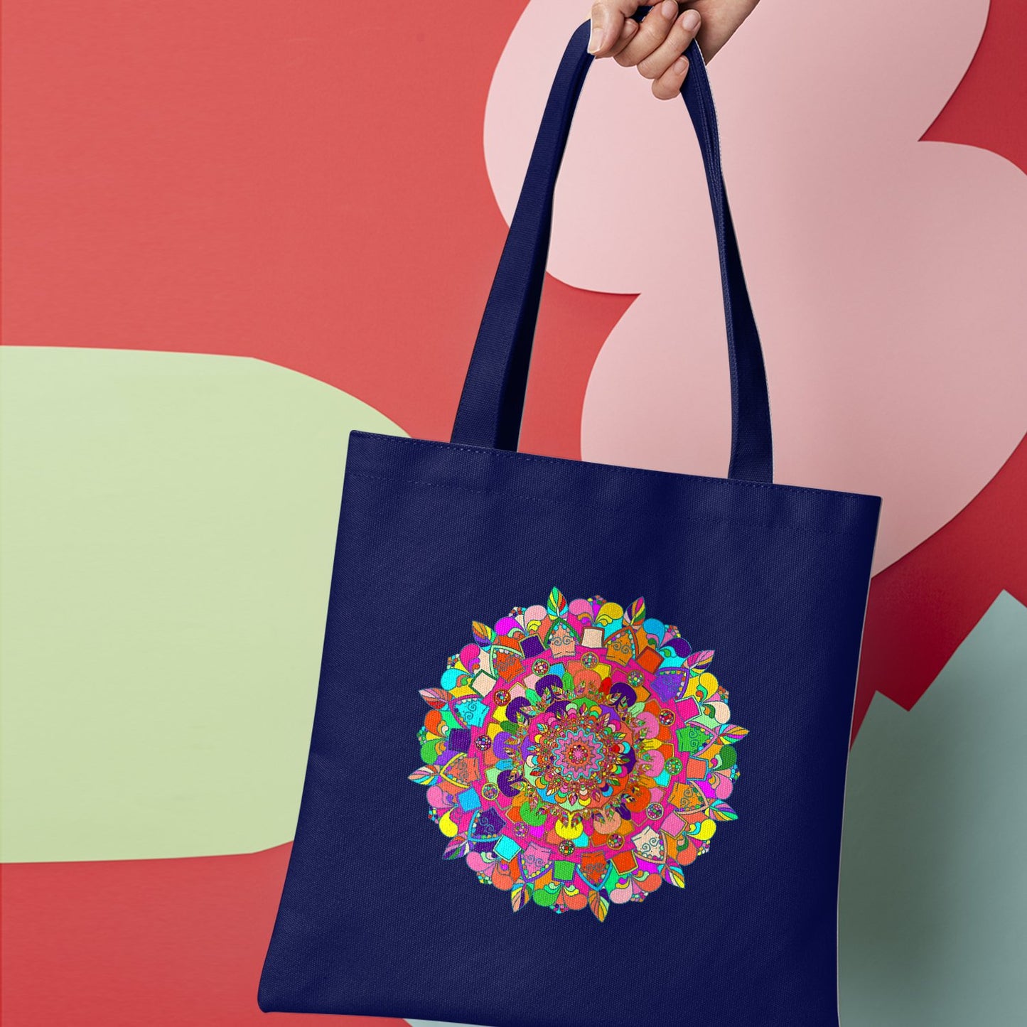 Borsa - Cotton Bag with Hand - Drawn Mandala Art Borsa - Blululi