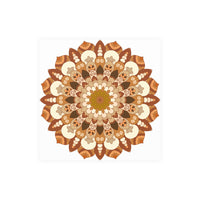 Brown & Orange Mandala Poster - Floral Art Print Poster - Blululi