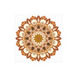 Brown & Orange Mandala Poster - Floral Art Print Poster - Blululi