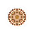 Brown & Orange Mandala Poster - Floral Art Print Poster - Blululi
