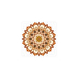 Brown & Orange Mandala Poster - Floral Art Print Poster - Blululi