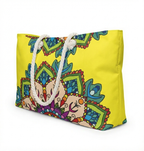 Bright Yellow Mandala Weekender Bag for Joyful Beach Escapes