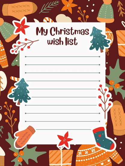 Christmas Essentials Organization Canva Bundle - printable PDF file with meal planner,festive planners,wish list,gift list,christmas planner digital download - Blululi