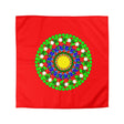 Christmas Mandala Duvet Cover for Kids' Bed - Hand - drawn Stars and Spirals - Red, Gold, Blue, Green - Fun and Colorful Presents Design - Blululi