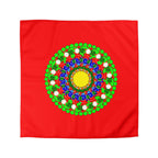 Christmas Mandala Duvet Cover for Kids' Bed - Hand - drawn Stars and Spirals - Red, Gold, Blue, Green - Fun and Colorful Presents Design - Blululi
