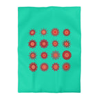 Christmas Microfiber Duvet Cover Mandala Art Drawn by Hand - Mandala on Aqua background - Blululi