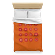 Christmas Microfiber Duvet Cover Mandala Art Drawn by Hand - Mandala on Sunset Orange background - Blululi