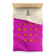 Christmas Microfiber Duvet Cover Mandala Art Drawn by Hand - Mandala on Vibrant Fuchsia background - Blululi