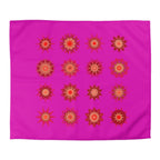 Christmas Microfiber Duvet Cover Mandala Art Drawn by Hand - Mandala on Vibrant Fuchsia background - Blululi